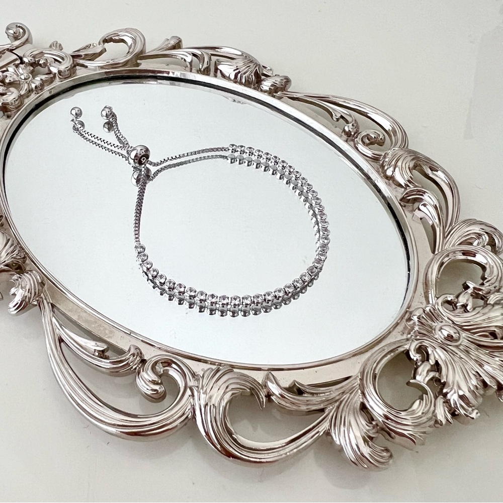 New Silver Mini Rhinestone Adjustable Bracelet
